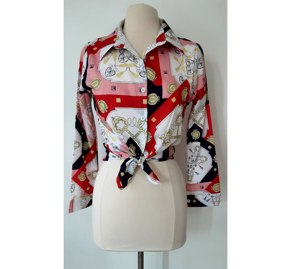Ladies Chain Print Shirt Blouse